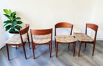 4 REFINISHED Danish Mid Century Modern Teak Chairs by Jydsk 4