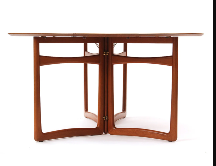 Danish MCM Teak Table by P.Hvidt & O.Mölgaard-Nielsen & 6 chairs by Finn Juhl for France & Søn