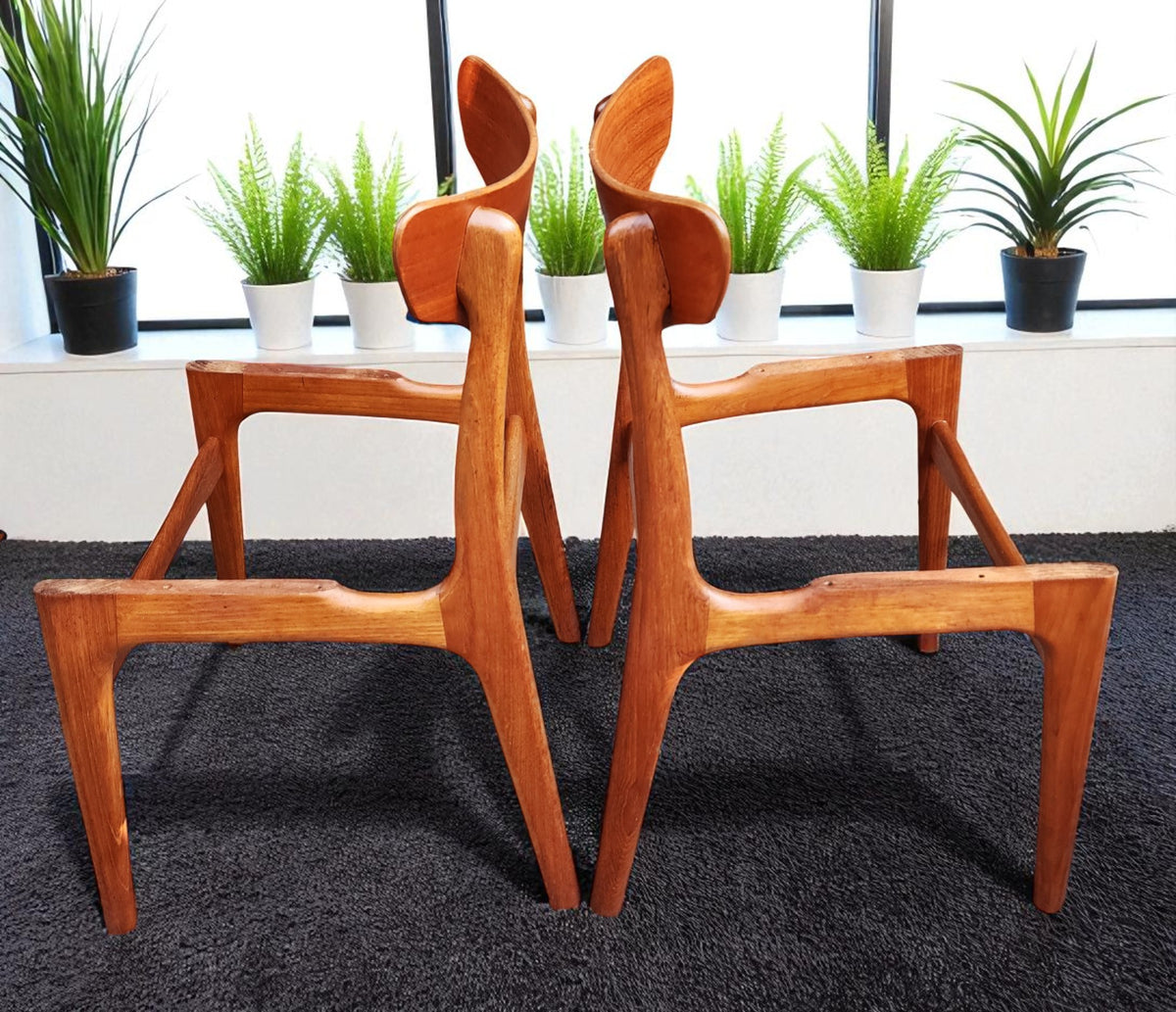 6 RESTORED REUPHOLSTERED Danish MCM Teak Chairs by Schønning & Elgaard