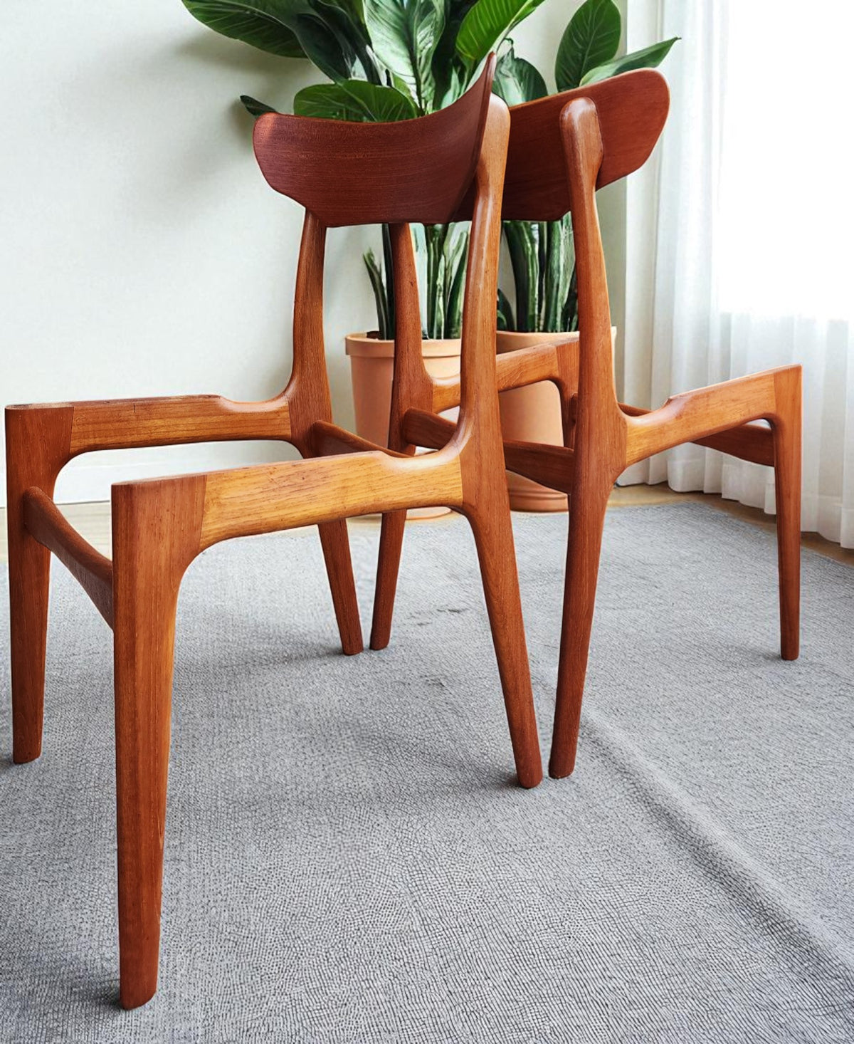 6 RESTORED REUPHOLSTERED Danish MCM Teak Chairs by Schønning & Elgaard