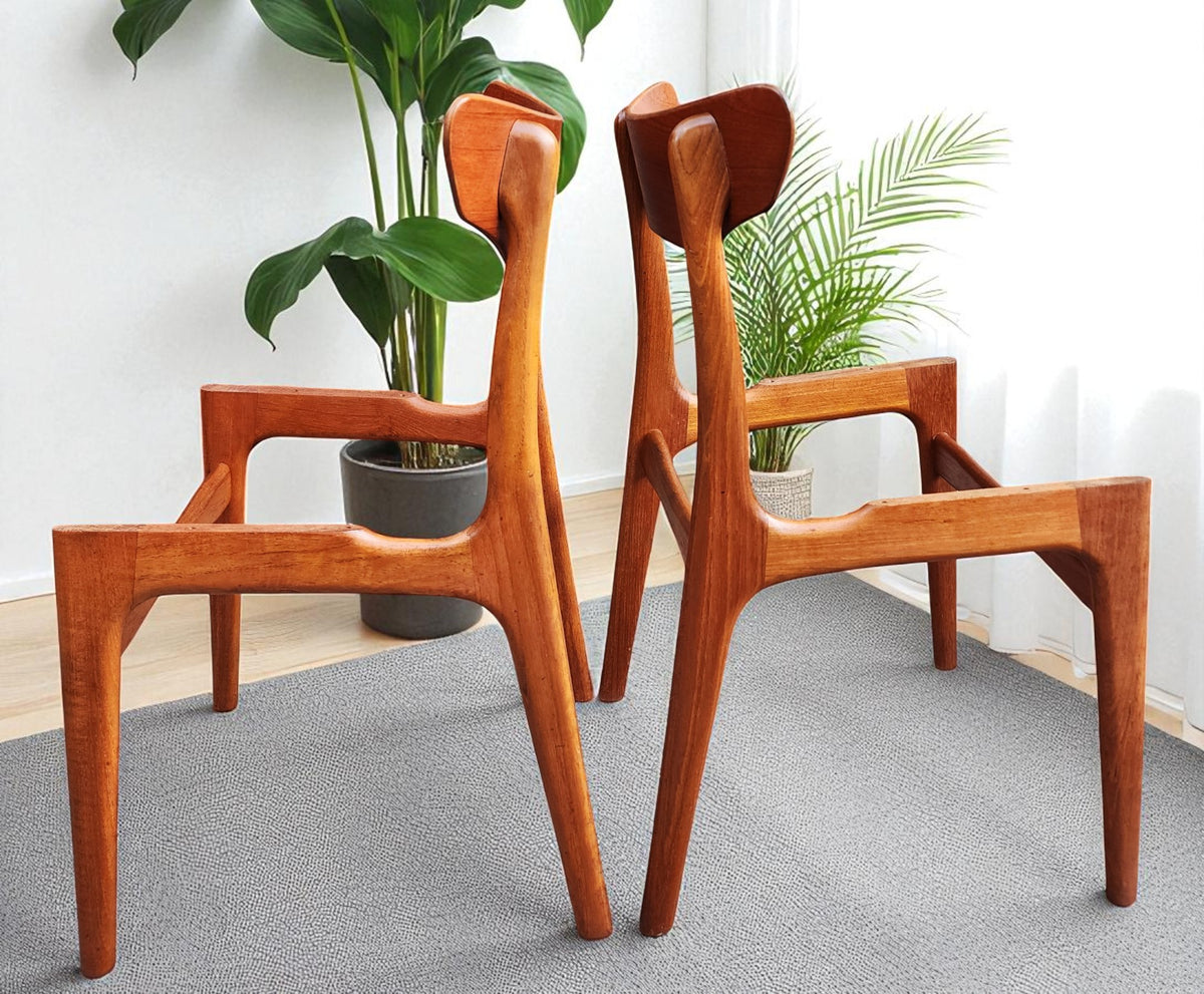 6 RESTORED REUPHOLSTERED Danish MCM Teak Chairs by Schønning & Elgaard