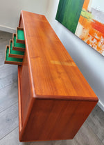 REFINISHED Danish Mid Century Modern Teak Credenza by H.P. Hansen, 86.5