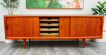 REFINISHED Danish Mid Century Modern Teak Credenza by H.P. Hansen, 86.5