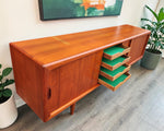 REFINISHED Danish Mid Century Modern Teak Credenza by H.P. Hansen, 86.5