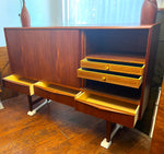 REFINISHED Danish Mid Century Modern Teak Highboard by EW Bach 65.5