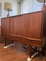 REFINISHED Danish Mid Century Modern Teak Highboard by EW Bach 65.5