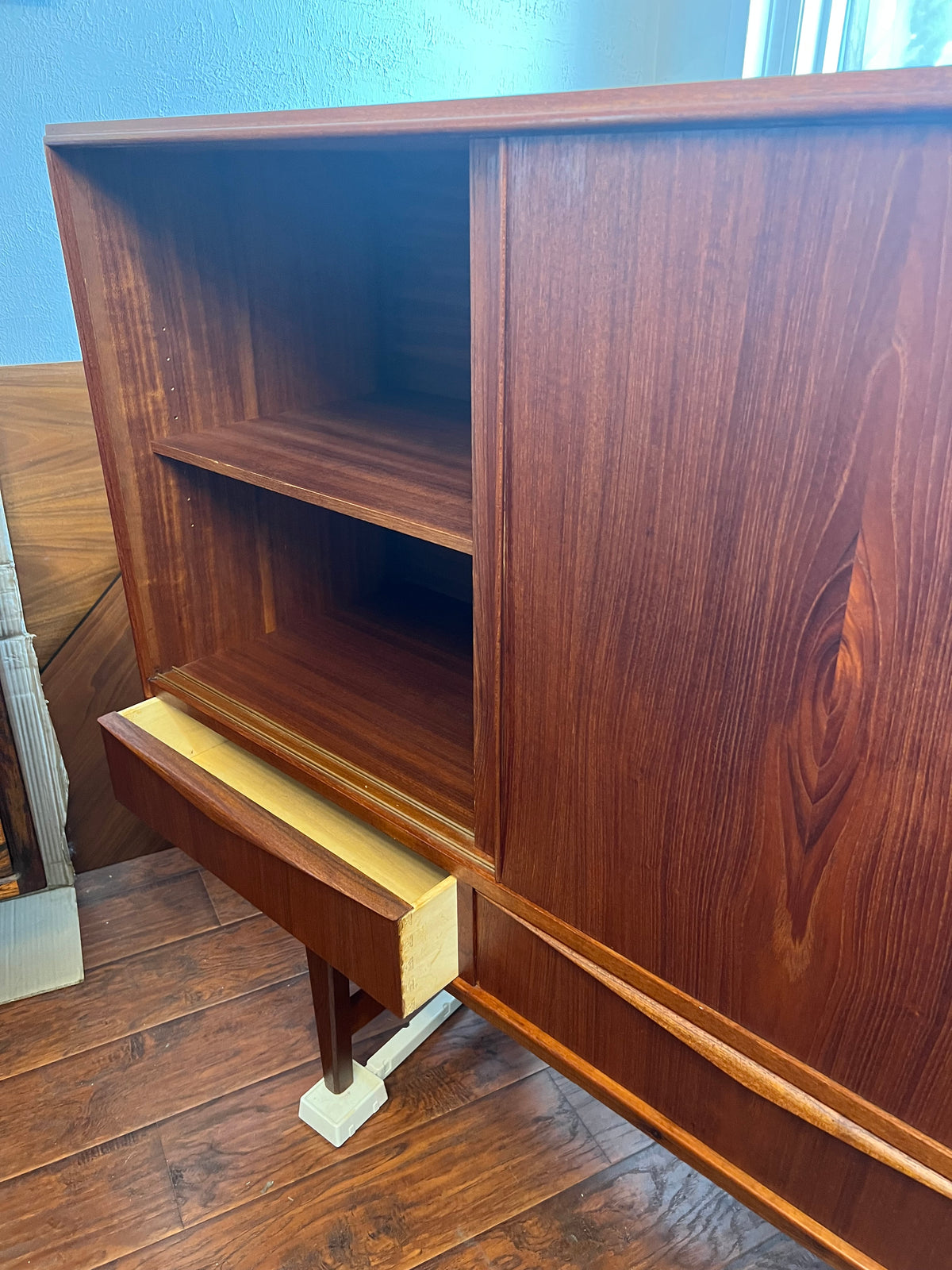 REFINISHED Danish Mid Century Modern Teak Highboard by EW Bach 65.5