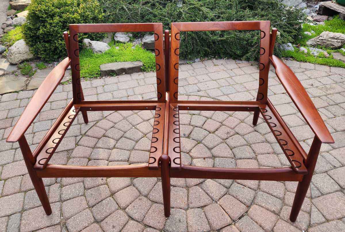 Choose Fabric! REFINISHED Danish MCM Teak Two-Seater Sofa by Arne Vodder for Glostrup