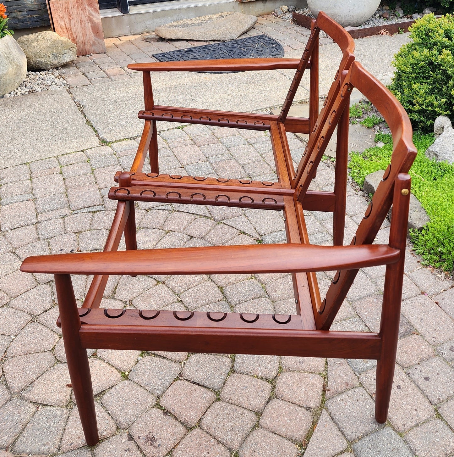 Choose Fabric! REFINISHED Danish MCM Teak Two-Seater Sofa by Arne Vodder for Glostrup