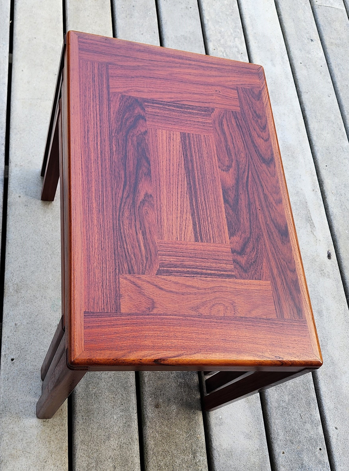 RESTORED Danish Mid Century Modern Rosewood Nesting Tables, Set of 3, model 387