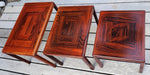 RESTORED Danish Mid Century Modern Rosewood Nesting Tables, Set of 3, model 387 6