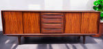 REFINISHED Danish Mid Century Modern Rosewood Sideboard by A.Vodder for Dyrlund 86.5
