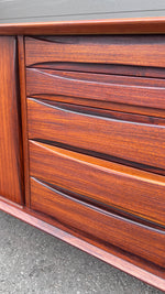 REFINISHED Danish Mid Century Modern Rosewood Sideboard by A.Vodder for Dyrlund 86.5