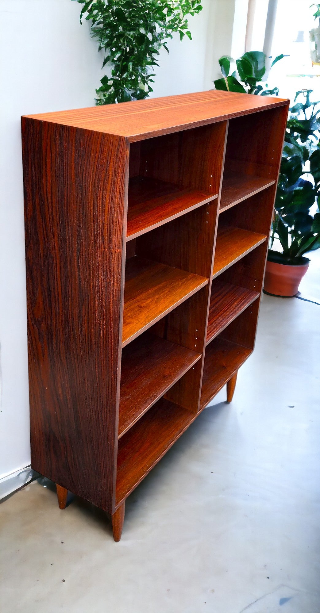 RESTORED Danish Mid Century Modern Rosewood Bookcase, 43