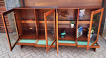 RESTORED Danish Mid Century Modern Rosewood Bookcase Display w Lighting 1