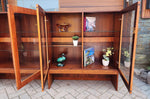 RESTORED Danish Mid Century Modern Rosewood Bookcase Display w Lighting 11
