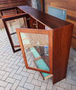 RESTORED Danish Mid Century Modern Rosewood Bookcase Display w Lighting 14