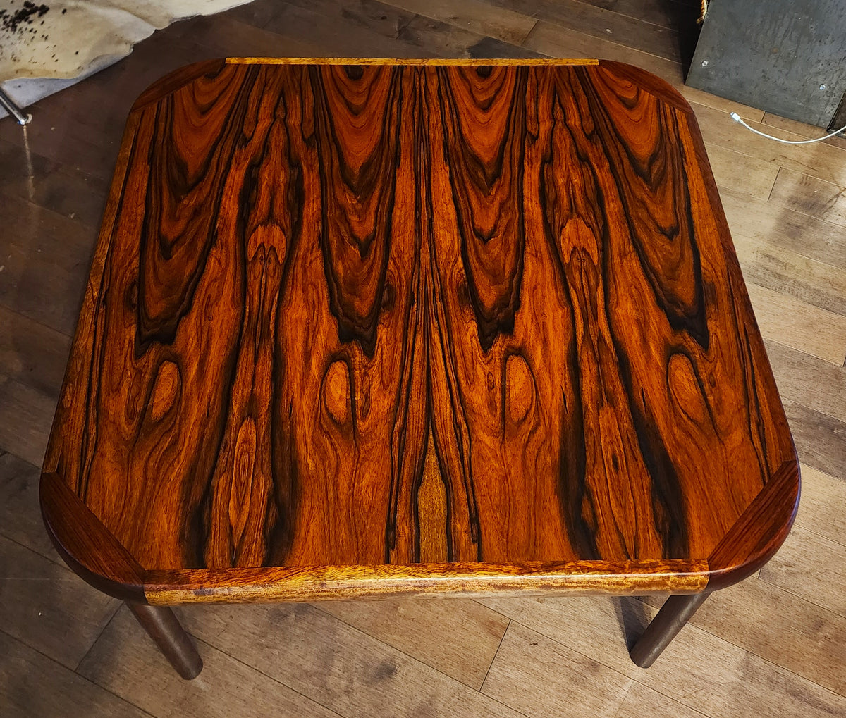 REFINISHED Danish Mid Century Modern Rosewood Coffee or Accent Table