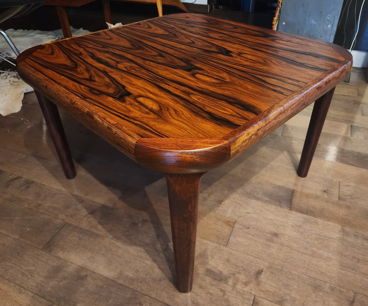 REFINISHED Danish Mid Century Modern Rosewood Coffee or Accent Table