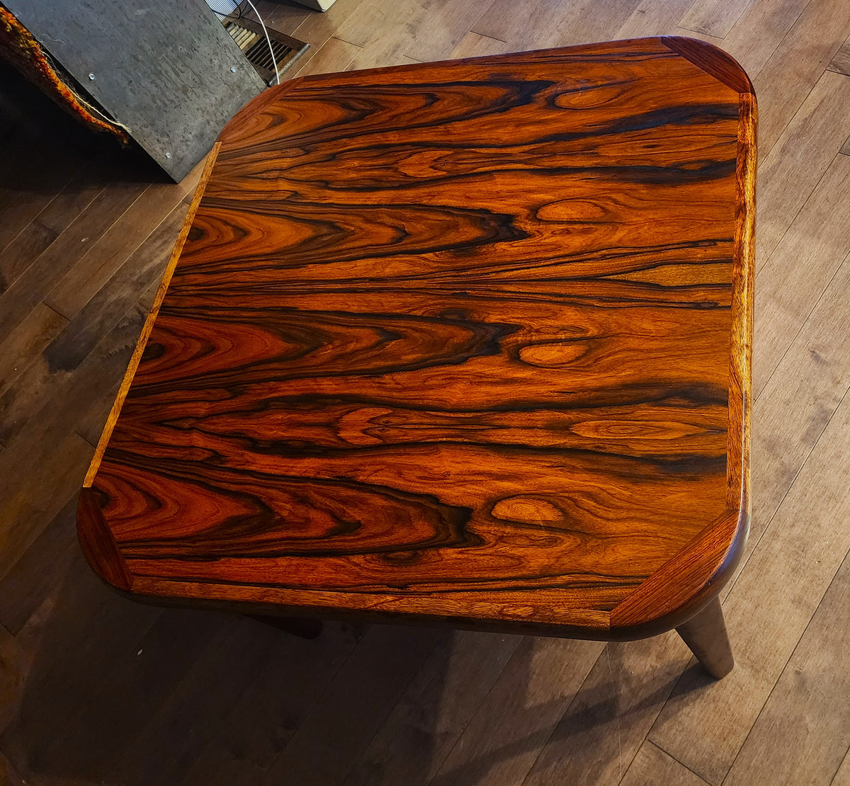 REFINISHED Danish Mid Century Modern Rosewood Coffee or Accent Table