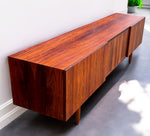 REFINISHED Danish Mid Century Modern Rosewood Credenza 94