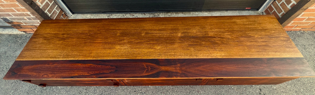 REFINISHED Danish Mid Century Modern Rosewood Console 87