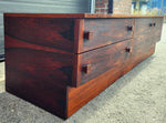 REFINISHED Danish Mid Century Modern Rosewood Console 87