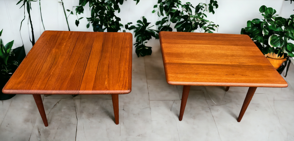 REFINISHED Mid Century Modern Solid Teak Accent Table (2 available)