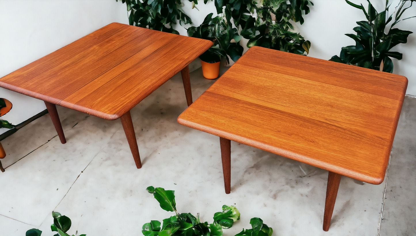 REFINISHED Mid Century Modern Solid Teak Accent Table (2 available)