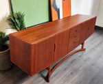 REFINISHED Danish MCM Teak Sideboard HB20 by J. Andersen for Hans Beech  94.5