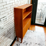 REFINISHED Danish Mid Century Modern Teak Bar Cabinet, 34.25