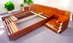 REFINISHED Danish MCM Teak Bed w Floating Nightstands Queen by Komfort 11