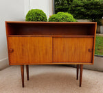 REFINISHED Danish Mid Century Modern Teak Cabinet Narrow 48