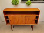 REFINISHED Danish Mid Century Modern Teak Cabinet Narrow 48