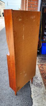 REFINISHED Danish Mid Century Modern Teak Corner Cabinet w Bar 12