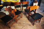 6 REFINISHED Danish Mid Century Modern Teak Dining Chairs 5