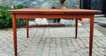REFINISHED Danish Mid Century Modern Teak Table Draw Leaf, 54