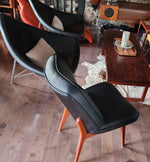 REFINISHED REUPHOLSTERED Danish Mid Century Modern Teak Framed Easy Chair 13