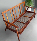 Choose Fabric! REFINISHED Danish Mid Century Modern Teak 3-Seater Sofa 8