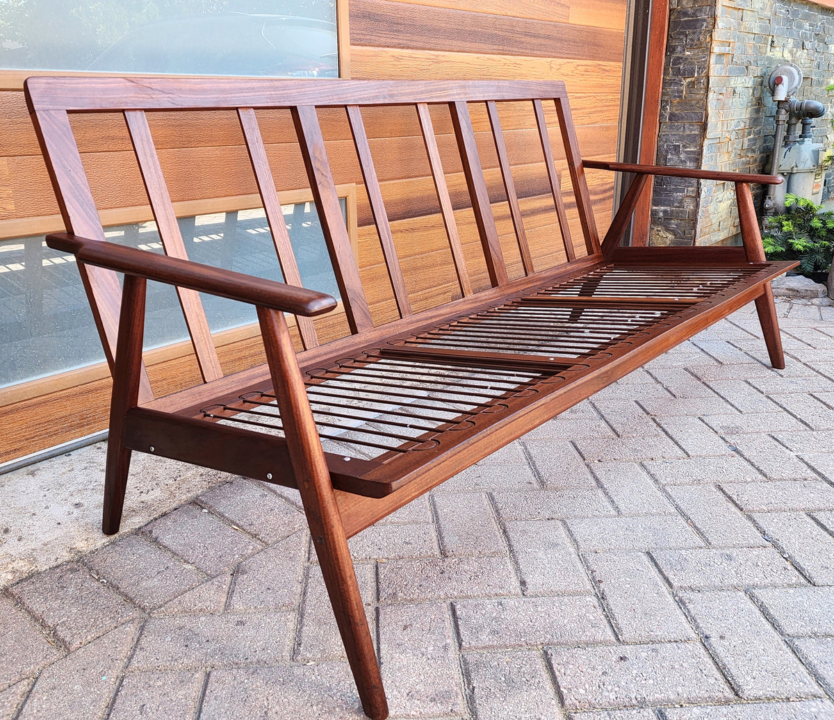 Choose Fabric! REFINISHED Danish Mid Century Modern Teak 3-Seater Sofa