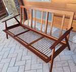 Choose Fabric! REFINISHED Danish Mid Century Modern Teak 3-Seater Sofa 11