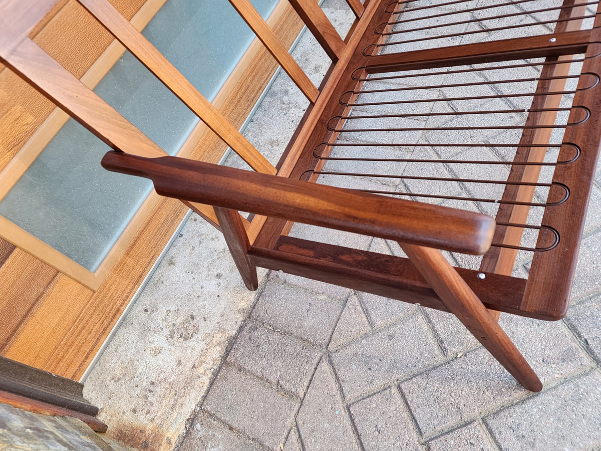 Choose Fabric! REFINISHED Danish Mid Century Modern Teak 3-Seater Sofa