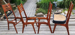 4 REFINISHED Danish Mid Century Modern Teak Chairs Model 83 by Boltinge 11