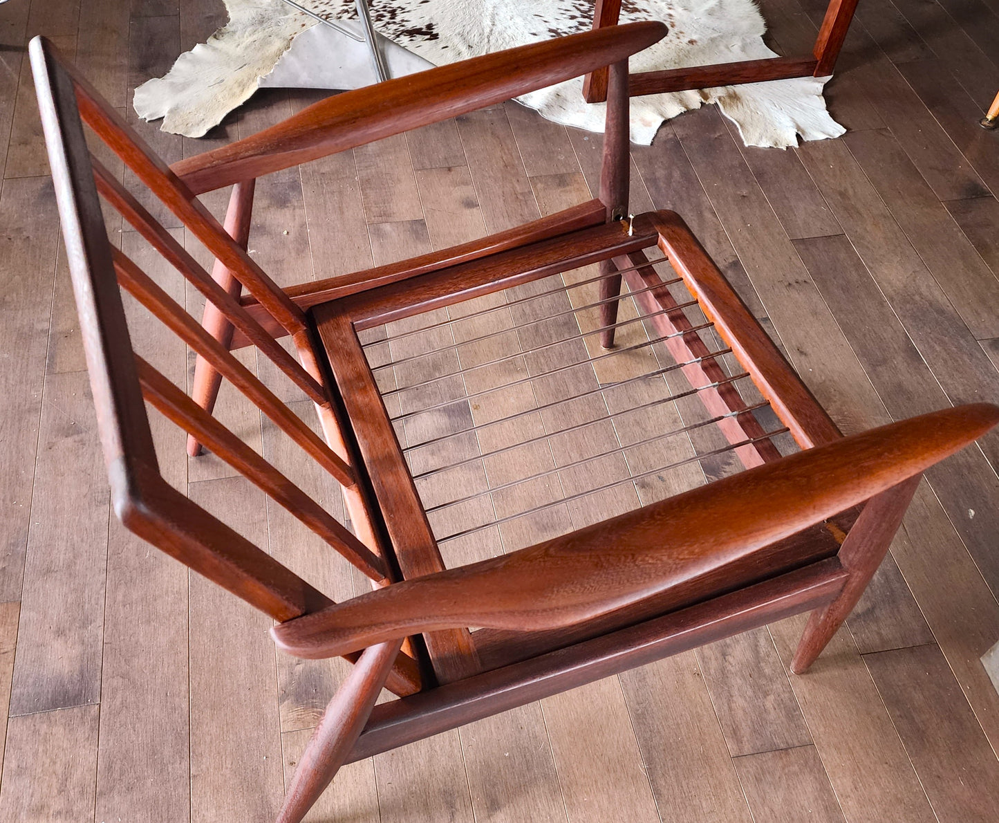 REFINISHED Danish Mid Century Modern Teak Lounge Chair will get NEW CUSHIONS