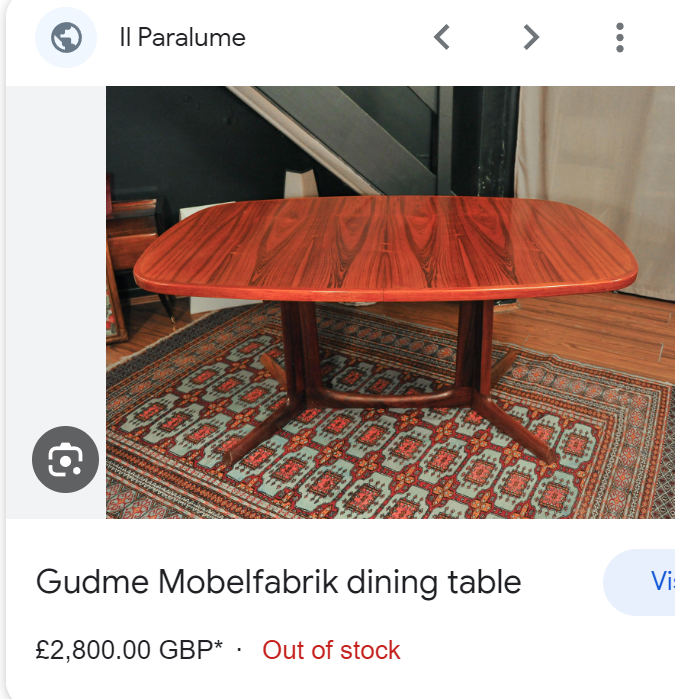 REFINISHED Danish Mid Century Modern Teak Dining Table by Niels Møller for Gudme 75"