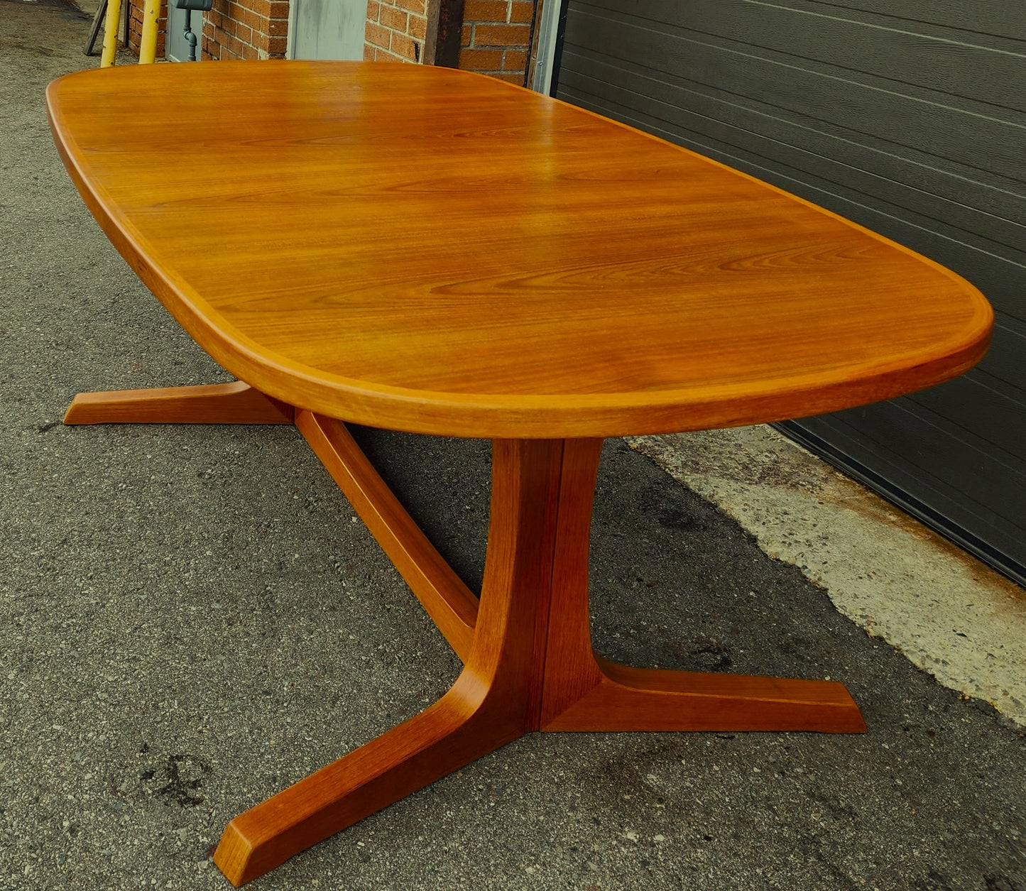 REFINISHED Danish Mid Century Modern Teak Dining Table by Niels Møller for Gudme 75"