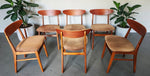 6 RESTORED Danish Mid Century Modern Teak & Beech Chairs by Farstrup 2