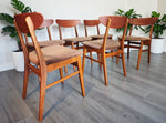 6 RESTORED Danish Mid Century Modern Teak & Beech Chairs by Farstrup 10