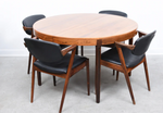 4 Danish Mid Century Modern Rosewood & Leather Chairs by Kai Kristiansen, Model 42 14