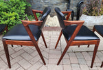 2 Danish Mid Century Modern Rosewood & Leather Chairs by Kai Kristiansen, Model 42 6